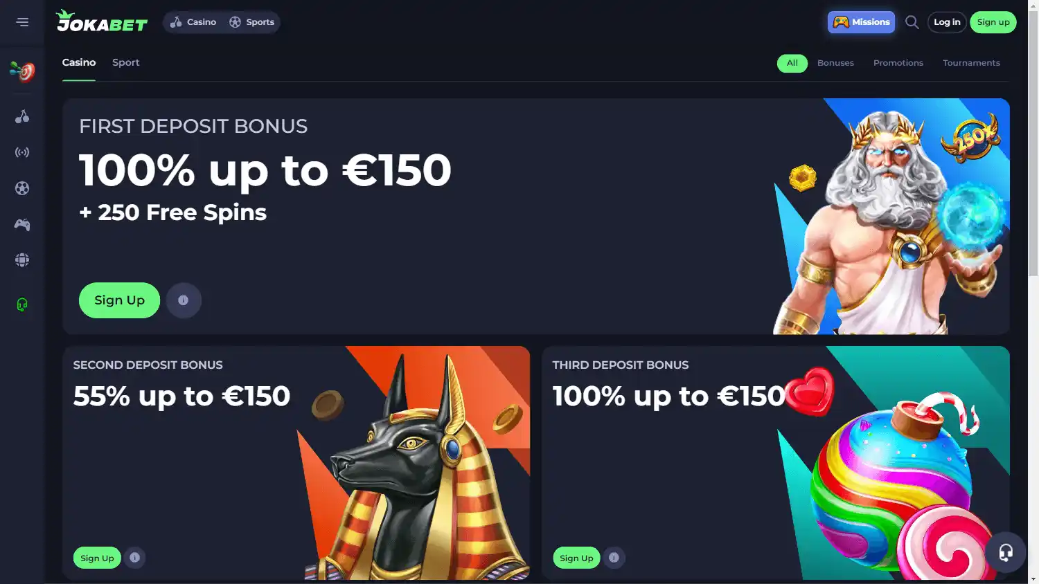 Bonificaciones de Jokabet 